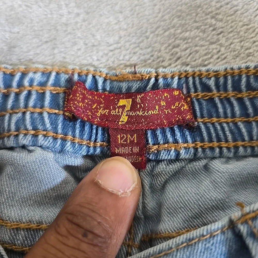 7 For All Mankind Jeans And Shirt Set Boys Jeans 12 M Shirt 24M  Casual Stretchy